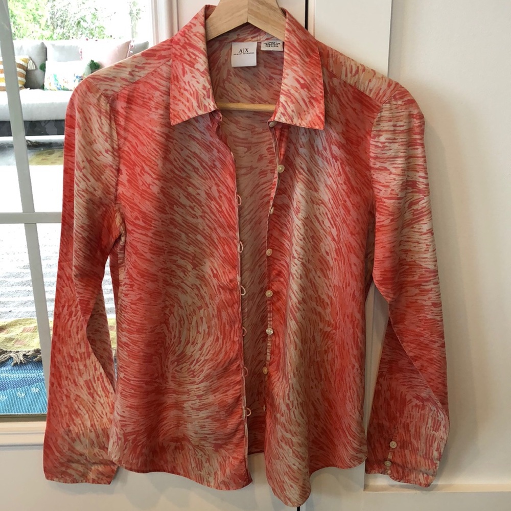 Armani Exchange cotton button down shirt
